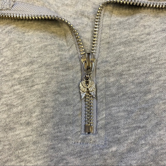 Victoria’s Secret Angels Gray Quarter Zip Pullover Sweatshirt - Picture 6 of 9